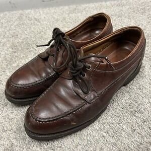Allen Edmonds Boone Oxford Dress Shoes Mens 7.5 Brown Leather Comfort Ortholite